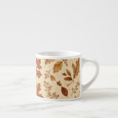 Waterverfpatroon van herfstbladeren espresso kop (Rechts)