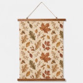 Waterverfpatroon van herfstbladeren hangend wandkleed (Voorkant)