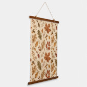 Waterverfpatroon van herfstbladeren hangend wandkleed (Gebogen)