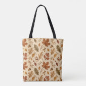 Waterverfpatroon van herfstbladeren tote bag (Achterkant)