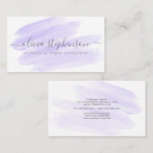Waterverfpenseelstreek Blush Lilac Visitekaartje (Voorkant / Achterkant)
