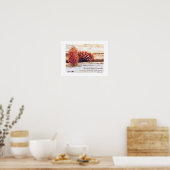Waterverfpenseelstreek Denneappels Digitale Kunst Poster (Keuken)