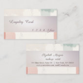 Waterverfpenseelstreek, streep Loyalty Card (Voorkant / Achterkant)