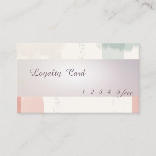 Waterverfpenseelstreek, streep Loyalty Card (Voorkant)