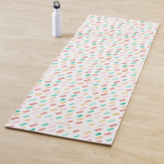 Waterverfpenseelstreken Patroon Yoga Mat (In situ)