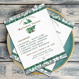 Waterverfplant Tuinierdienst, Horticulturist Flyer