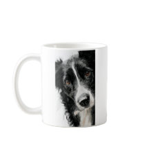 Waterverfportret van bordercollie