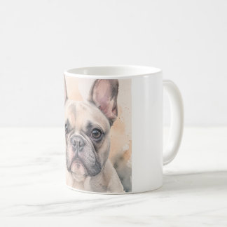 Waterverfportret van Franse Bulldog Koffiemok