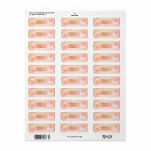 Waterverfrozen adreslabel met marmer streep etiket (Full Sheet)