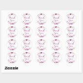 Waterverfrozen Bedankt Ronde Sticker (Vel)