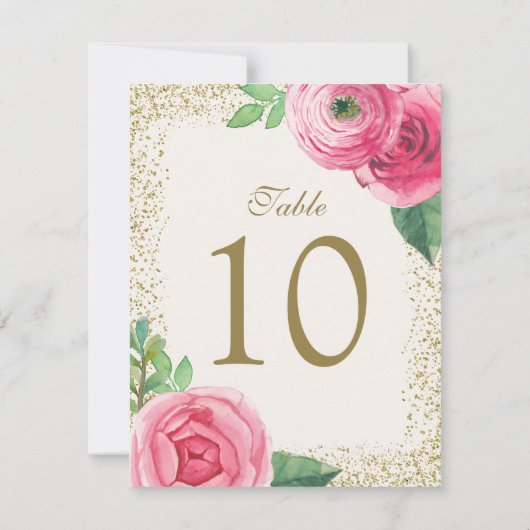 Waterverfrozen Tafel Nummer Kaarten (Achterkant)