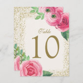 Waterverfrozen Tafel Nummer Kaarten (Voorkant / Achterkant)