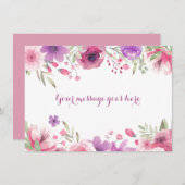 Waterverfrozen Uw Bericht Bedankkaart (Voorkant / Achterkant)