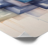 Waterverfschilderij Abstract Modern Geometrisch 1: Poster (Hoek)