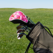 Waterverfschilderij met roze bloem golfheadcover (Insitu)