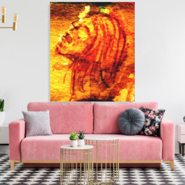 Waterverfschilderij over geestelijke gezondheid en canvas afdruk