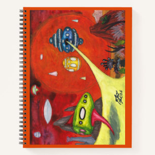 Waterverfschilderij Sciencefiction Dimensie Kunst Notitieboek