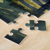 Waterverfschilderij van een landelijk landschap legpuzzel (Zijkant)