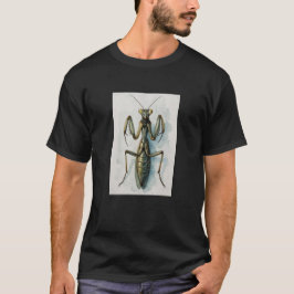Waterverfschildering bidsprinkhaan insectenkunst  t-shirt