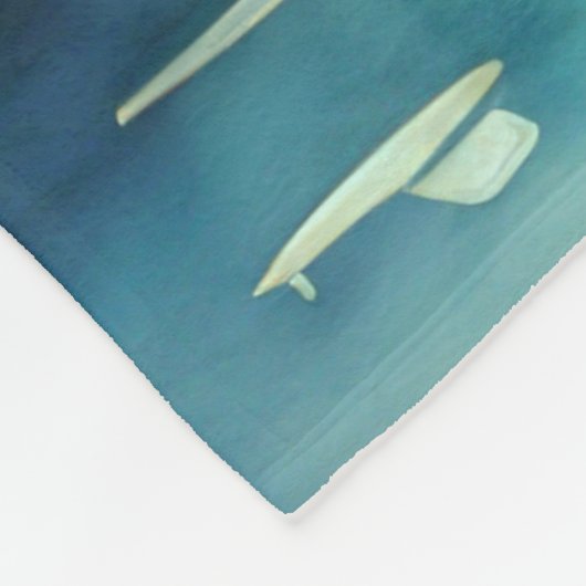 Waterverfschildering Flamingo Fleece Deken (Hoek)