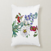 Waterverfschildering met vintage bloemenboeket accent kussen (Voorkant(Verticaal))