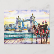 Waterverfschildering van London Bridge