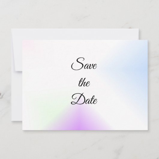 Waterverfspat Bewaar de Datum Save The Date (Voorkant)
