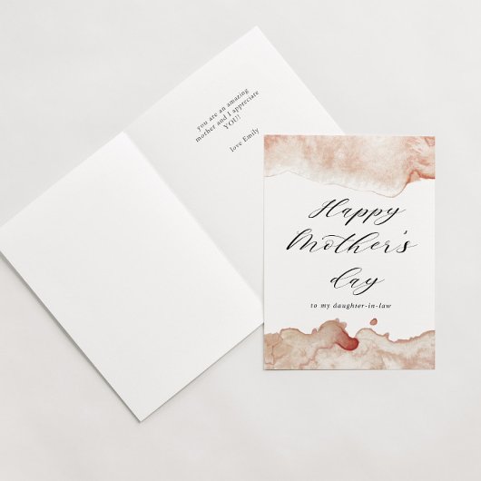 waterverfspat happy mother's day kaart