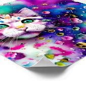Waterverfspat Kitty Poster (Hoek)