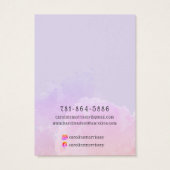 Waterverfspat-sieradenshowcard Visitekaartje (Achterkant)