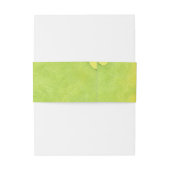 Waterverfspatten Bruiloft Citroen Geel Lime Groen Uitnodigingen Wikkel (Achterkant Voorbeeld)