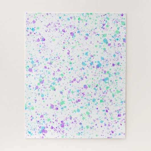 Waterverfspatten op witte puzzel (Verticaal)