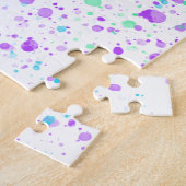 Waterverfspatten op witte puzzel (Zijkant)