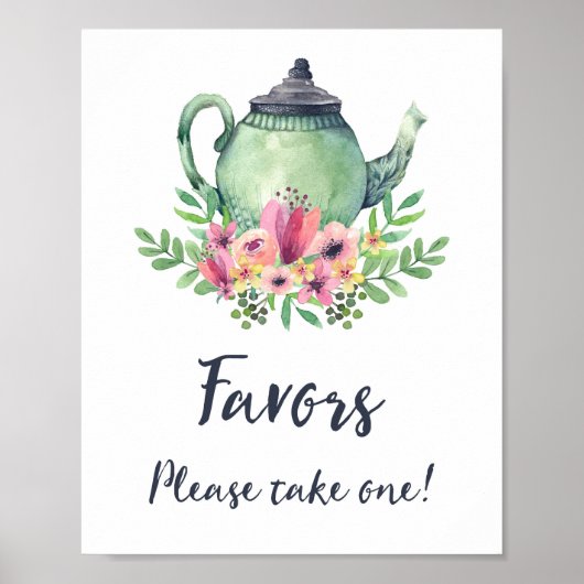 Waterverfteekanne favorietenspeld poster (Voorkant)