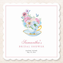 Waterverfteepartij Bruidsuitnodiging