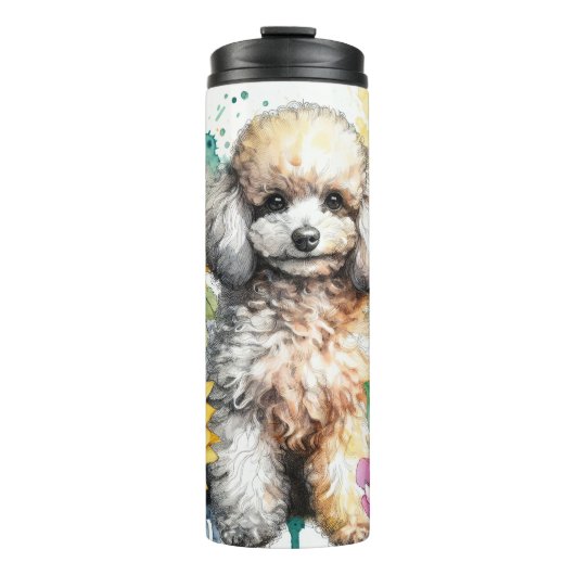 Waterverftuin van Poedel Thermosbeker (Voorkant)