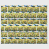 Waterverfveld met regenboog cadeaupapier (Vlak)