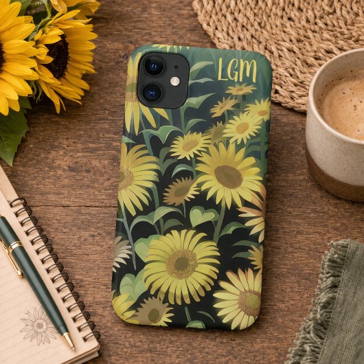 Waterverfveld van gele wilde bloemen Case-Mate iPhone case