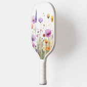 Waterverfveld van wilde bloemen pickleball paddle (Links)