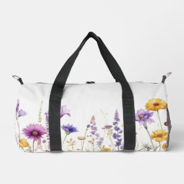 Waterverfveld van wilde bloemen  plunjezak
