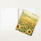 Waterverfveld van zonnebloemen planner (Display)