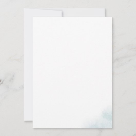 Waterverfwas | Blauwe Doop Kaart (Achterkant)