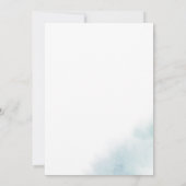 Waterverfwas | Blauwe Elopement Ontvangst Kaart (Achterkant)