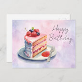 Waterverjaardagstaart Verjaardagskaart Briefkaart (Voorkant / Achterkant)