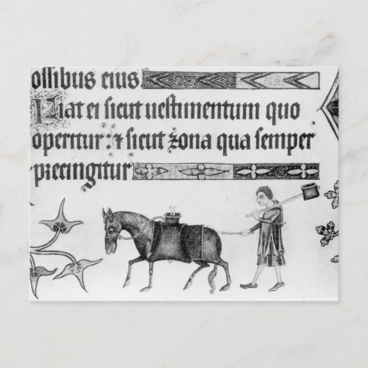 Waterverkoper, afbeelding van 'Luttrell Psalter' Briefkaart (Voorkant)