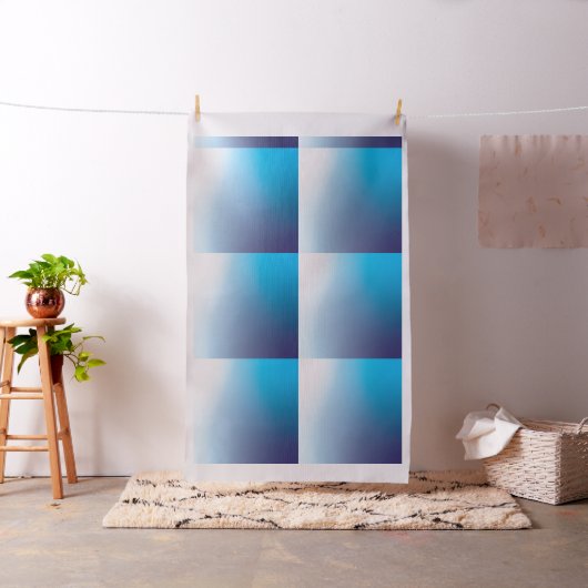 Waterverloop Kussen Vierkant Blauw Stof (Voorbeeld)