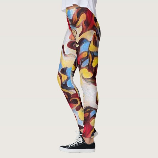 Waterverven Abstracte digitale kunst Leggings (Links)