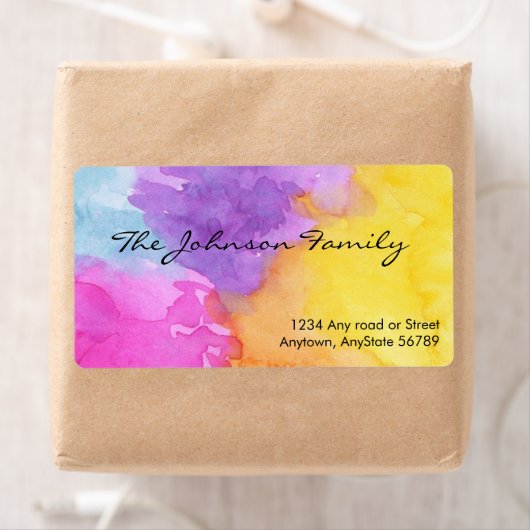 Waterverven Adres Etiket (Insitu)