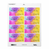 Waterverven Adres Etiket (Full Sheet)