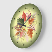  Waterverven ~ Autumn Leaves ~ Harvest Time ~   Grote Klok (Hoek)